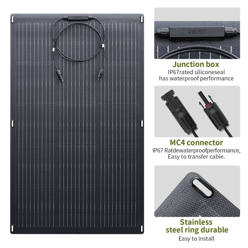ALLPOWERS Zestaw Generatora Słonecznego 300W(S300 PLUS + SF100 100W Elastyczny Panel Fotowoltaiczny) - Image 8